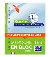 Bloc pochette perfo A4 incolore détachable x 60 R.400082625