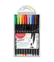 Stylo feutre 0.4mm fin 10 couleurs R .749150