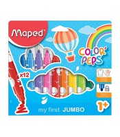 Feutres pointe large jumbo boîte de 12 color'peps R.846020