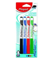 Feutres moyen pour ardoise blanche paquet de 4 couleurs R.741312LM