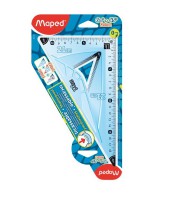 Equerre 2 en 1 -45°et 60° 21cm cristal en blister R255110