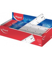 Règle double décimètre 20 cm Essentials cristal R.146108-115