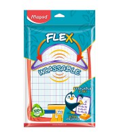 Ardoise blanche incassable + brosse, 1 feutre, 1 porte accessoires