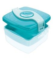 Boîte goûter concept carré 1bte & 2compartiments turqu R.870102   XXX