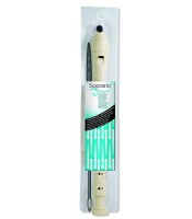 Flûte doigté soprano ivoire + écouvillon R.040702