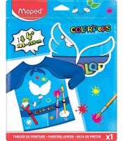 Tablier protection enfant 4ans-8ans manches longues bleu R.820410