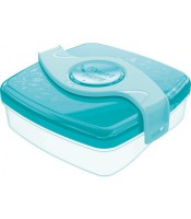 Boîte goûter concept origins carré 520ml turquoise R.870302   s