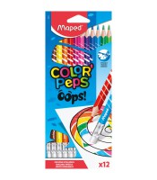 Crayons couleur boîte de 12 color'peps oops effaçable R.832812
