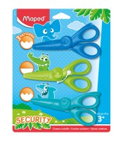 Ciseaux 13cm bouts ronds kidicraft en blister de 3 lames R.981727