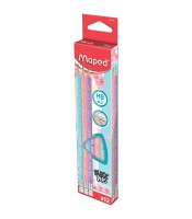 Crayon graphite HB bout gomme coloris pastel R.851730