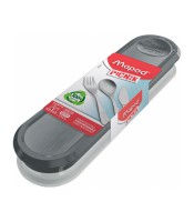 Boîte à 3 couverts adulte acier inoxydable gris R.870405