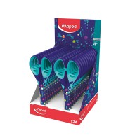 Ciseaux 13cm bouts ronds anneaux sensoft pixel party R.464918