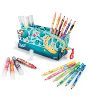 Fourre-tout 12 feutres + 12 crayons couleurs Jungle fever R.984732