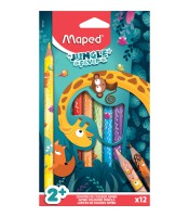 Crayons couleur Jumbo boîte de 1 jungle fever 2ans + R.863700