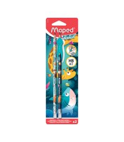 Crayon graphite lot de 2 avec aide écriture jungle fever R.851819