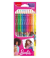 Crayons couleur boîte de 12 barbie rose R.862207