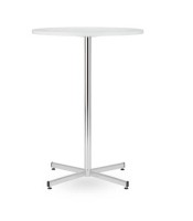 Table mange debout ronde CRUZO Ø80 H110 cm pied alu méla blanc XXX