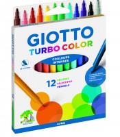 Feutres pointe fine boîte de 12 giotto turbo color R.F416000