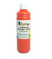 Peinture  acrylique 500ml rouge vif R.0220