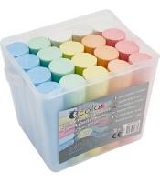 Craies trottoir jumbo seau de 20 coloris 6 ass R.1836