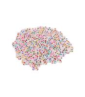 Perles cubes coeur plastique Ø  7x7mm sachet de 1000 ass R.1616