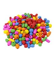 Perles en bois 500g 10 formes Ø  12mm - 16mm - 20mm - 25mm ass R.2053