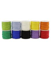 Bobines cordelette polyester Ø 1.5mmx20m lot de 10 ass R.2017