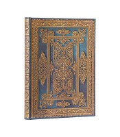 Carnet 175x230m couverture rigide ligné bleu luxe 144p R.PB9590-3