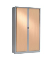 Armoire métallique Class'1200 corps alu rid. hêtre H198 x L120 x P43