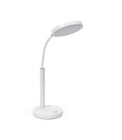 Lampe de bureau LED rechargeable batterie intégrée 5W blanche