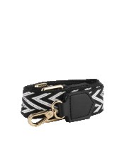 Bandoulière pour sac rayée coton + cuir coloris assortis R.86205