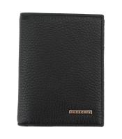 Portefeuille 9.5x12.5x1.5cm Chris vertical cuir noir R.31604