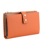 Portefeuille zippé 10.5x19x2cm Hebdo cuir coloris assortis R.77038