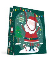 Sac cadeau cabas 18x10x23cm vert père noël R.9105CVPM