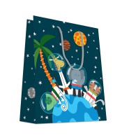 Sac cadeau cabas 26x13x32cm espace R.7134CVL