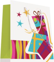 Sac cadeau cabas 26x13x32cm rouge noël R.9214BL