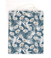Sac cadeau cabas 26x13x32cm motif fleurs R.7422BL