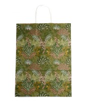 Sac cadeau cabas 24x12x32cm doré pétales R.7514BLPF1