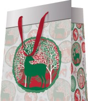 Sac cadeau cabas 26x13x32cm bleu étoilé R.9510L