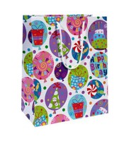 Sac cadeau cabas 32x14x40cm pois or- blanc R.DAC5KPXL