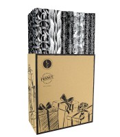 Rouleau papier cadeau 0.7x2m black & white zèbre R.BW2M