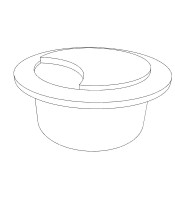 Obturateur / passe câble aluminium Ø 60mm - perçage compris