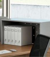 Box pour bureau ou armoire hauteur bureau L80xP41xH38 cm aluminium