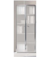 Paire de portes hautes L86xH211 cm vitrées cadre aluminium 