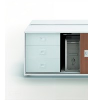 Caisson 1 tiroir + DS p/box bureau blanc p/QF066