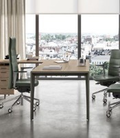 Bureau 200x190 X5 eucalyptus ret. gauche+caiss. p. gris ombre+QF148 