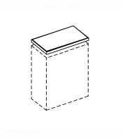 Dessus de finition X8 pour armoire L172 cm anthracite ép.18 mm