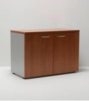 Armoire basse 2 portes dess. anthr 86x86 eucalyptus corps anthracite 