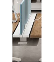 Rail + cablage + cuvette p/bench blanc 140x21,5x3