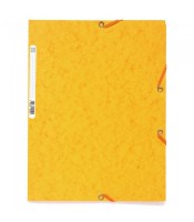 Chemise à élastique 3 rabats jaune carte 400g R. 55509